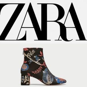 Sold out Zara brocade booties NWOT ! 🌺
